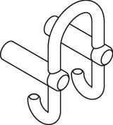 HEWI Garderobendoppelhaken Serie 801 – Senfgelb, Haken nach hinten, 90 mm
