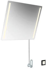 HEWI Kippspiegel LED plus Serie 801, 600 x 540 mm, senfgelb, mit Beleuchtung und Kurbel