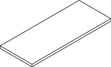 HEWI Glasplatte Serie 477 aus Klarglas, 197 mm breit, 8 mm stark, geschliffene Kanten