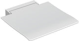 HEWI Klappsitz 450 mit Wandkonsole – Signalweiß, 450 mm, hochklappbar, bis 150 kg