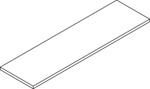 HEWI Glasplatte Serie 477 aus Klarglas, 197 mm breit, 8 mm stark, geschliffene Kanten