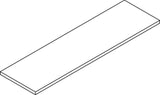 HEWI Glasplatte Serie 477 aus Klarglas, 197 mm breit, 8 mm stark, geschliffene Kanten