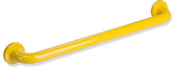 HEWI Haltegriff Serie 801, 600 mm, senfgelb – mit Metallkern und verdeckter Wandbefestigung
