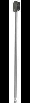 HEWI Bodenstütze Serie 801 für Stützklapp- und Wandstützgriffe, Edelstahl, Senfgelb, 697 mm