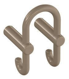 HEWI Garderobendoppelhaken Serie 801 – Senfgelb, Haken nach hinten, 90 mm