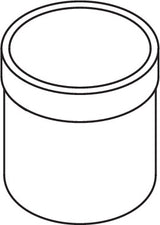 HEWI Polyamidbecher Serie 801 senfgelb – runder Zahnputzbecher, 80 mm, freistehend