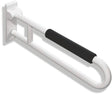 HEWI Stützklappgriff Serie 801, 750 mm, mit Armpolster senfgelb – Wandmontage, klappbar, 150 kg