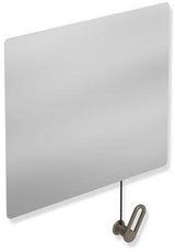 HEWI Kippspiegel Serie 801 mit Seilumlenkung, 600 mm breit, senfgelb – Neigung bis 28°