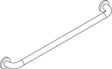 HEWI Badetuchhalter Serie 477, 800 mm, Senfgelb – Wandmontage mit Rosetten