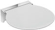 HEWI Klappsitz R 380 – Wandmontierter Dusch-Sitz, anthrazitgrau, Edelstahl verchromt, hochklappbar, 150 kg