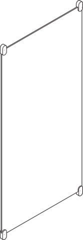 HEWI Wandspiegel Serie 801 senfgelb – 600 x 1200 mm Kristallglas mit Spiegelhaltern