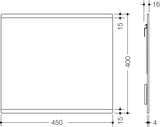 HEWI Kids Spiegel 450 x 400 mm Apfelgrün – Rechteckiger Wandspiegel mit ESG-Sicherheitsglas