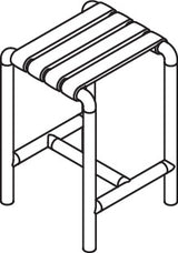 HEWI Duschhocker Serie 801 senfgelb – rutschfester Badhocker bis 150 kg, 345 mm breit