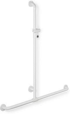 HEWI Dusch-Wannenhaltegriff Serie 801 mit Brausehalterstange, koralle, 1100 x 962 mm, barrierefrei