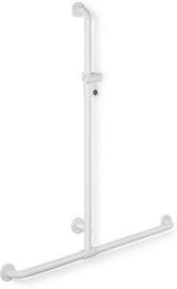 HEWI Dusch-Wannenhaltegriff Serie 801 mit Brausehalterstange, koralle, 1100 x 962 mm, barrierefrei