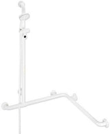 HEWI Dusch- und Wannenhandlauf Serie 801 mit verschiebbarer Brausehalterstange, reinweiß