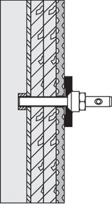 HEWI Rückenstütze Befestigungsset 801/805 Classic für Betonwände C20/C25