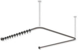 HEWI Vorhangstange System 900 U-förmig 1187 mm Schwarz tiefmatt mit 34 Ringen