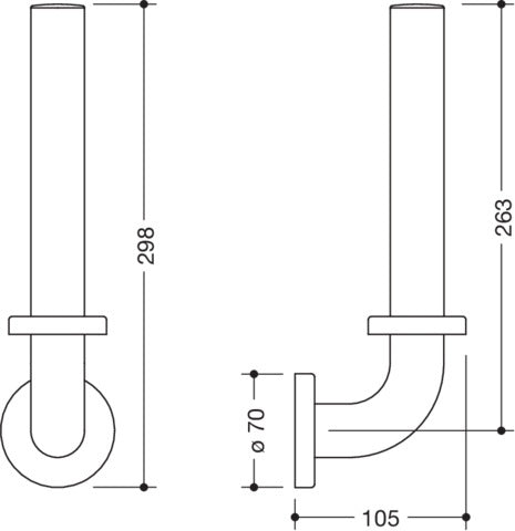 HEWI Reservepapierhalter Serie 801 für 2 WC-Rollen, senfgelb, diebstahlgeschützt
