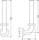 HEWI Reservepapierhalter Serie 801 für 2 WC-Rollen, senfgelb, diebstahlgeschützt