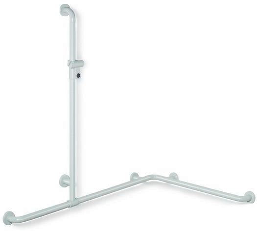 HEWI Dusch-Wannenhaltegriff Serie 801 koralle, 1250 mm, mit Brausehalterstange, barrierefrei