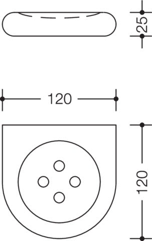 HEWI Seifenablage Serie 477, groß, mit Noppen, senfgelb, 120 mm, diebstahlgeschützt