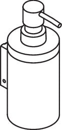 HEWI Seifenspender System 900 mit Halter, Kristallglas satiniert, chrom