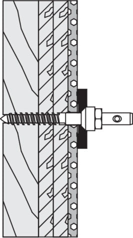 HEWI Rückenstütze Befestigungsset 801/805 Classic für Betonwände C20/C25