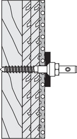 HEWI Rückenstütze Befestigungsset 801/805 Classic für Betonwände C20/C25
