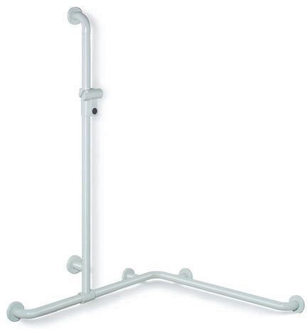 HEWI Dusch- und Wannenhandlauf Serie 801 senfgelb, 1100 mm, mit verschiebbarer Brausehalterstange