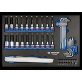 KING TONY Profi-Werkzeuge - TORX®-Bit-Steckschlüssel, 6-Kant, EVAWAVE 995156MRE