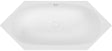 HOESCH iSensi Sechseck-Badewanne 2050x1050 mm Weiß – Acryl, 2 Rückenschrägen, 317 l