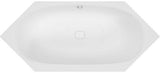 HOESCH iSensi Sechseck-Badewanne 2050x1050 mm Weiß – Acryl, 2 Rückenschrägen, 317 l