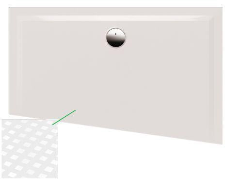 HOESCH MUNA Duschwanne Trapez rechts 1200x900 mm Mineralguss Solique weiß