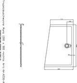 HOESCH MUNA Duschwanne Trapez rechts 1200x900 mm Mineralguss Solique weiß