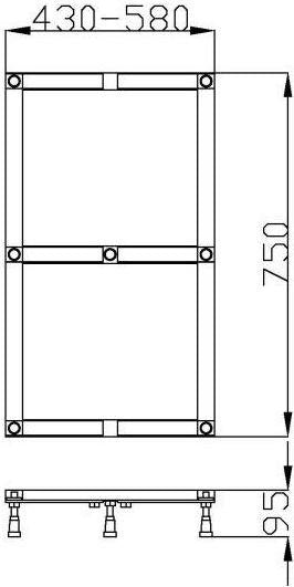 HOESCH Untergestell für Duschwanne Muna 4185-4188 – Stahl, höhenverstellbar, für Acryl & Solique