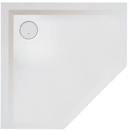 HOESCH Muna Fünfeck-Duschwanne 900x900x30 SoliquePRO mit Antirutsch, Weiß