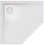 HOESCH Muna Fünfeck-Duschwanne 900x900x30 SoliquePRO mit Antirutsch, Weiß