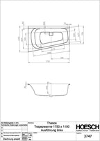 1750 mm / 1100 mm / links