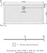 HOESCH Muna Duschwanne 900x700x30 Solique Weiß mit Antirutsch