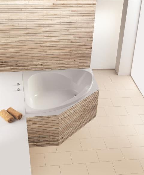 HOESCH Spectra Eckbadewanne 1400 mm Weiß – Acryl, 2-Sitzer, ohne Schürze