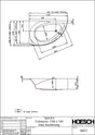 HOESCH Spectra Eckbadewanne 1700x1000 links ohne Schürze, Weiß – Acryl, 275 l, links