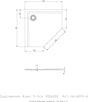 HOESCH Muna Fünfeck-Duschwanne 900x900x30 Mineralguss Weiß – Solique, schmutzabweisend, flacher Einbau
