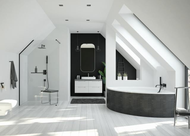 HOESCH iSensi Eckbadewanne 1500x1500 Weiß – Acryl, 2-Sitzer, Mittelablauf
