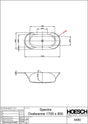 HOESCH Spectra Oval Badewanne 1700x800 mm weiß – Acryl Einbauwanne mit 2 Rückenschrägen