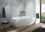 HOESCH iSensi Trapez-Badewanne 1500x1000 mm Monolith rechts mit Überlaufbefüllung Chrom