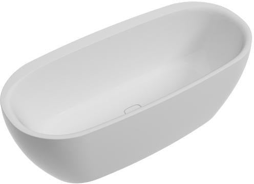 HOESCH iSensi Oval-Badewanne 1900x900 Monolith mit Überlaufbefüllung Weiß