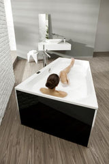 HOESCH Thasos Trapez-Badewanne 1500x1000 links Weiß – Raumsparwanne mit 275 l Inhalt