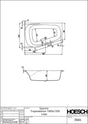 HOESCH SPECTRA Raumsparbadewanne 1800 x 1200 mm links weiß Acryl