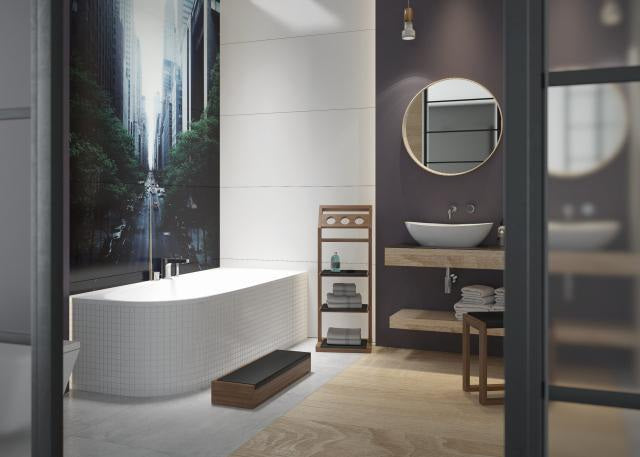 HOESCH iSensi Eckbadewanne 1600x750 rechts Weiß – Acrylwanne mit Wärmespeicherung